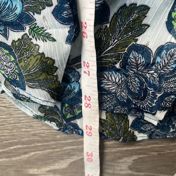 NEW MISA Los Angeles Arya Floral Bell-Sleeve Button-Front Top - Picture 14 of 14